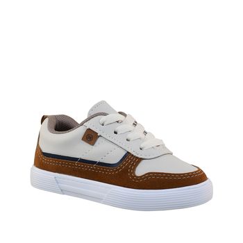 Tenis-Casual-Off-White-e-Caramelo-Kids-Urbano-|-Molekinho-Tamanho--19---Cor--BRANCO-OFF-0